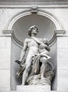 Statue shows an allegory of heroism, Burgtheater, Vienna Royalty Free Stock Photo