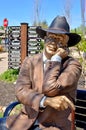 The Sidewalk Judge statue in the Community Center , Yountville Royalty Free Stock Photo