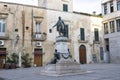 The statue of Sigismondo Castromediano and the personification of Liberty in Lecce, Italy