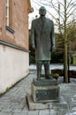 A statue of Sigval Bergesen the Younger, Norwegian shipping magnate and industrialist, in Stavanger city centre harbor