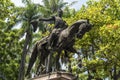 Statue of Simon Bolivar in the Plaza de BolÃÂ­var Cartagena Royalty Free Stock Photo