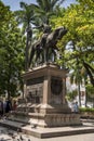 Statue of Simon Bolivar in the Plaza de BolÃÂ­var Royalty Free Stock Photo