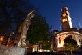 Statue of Sir Dove-Myer Robinson in Aotea Square in Auckland NZL Royalty Free Stock Photo