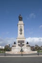 The statue of Sir Francis Drake overlooking Plymouth Hoe in Devon Royalty Free Stock Photo