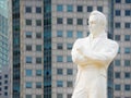 Tomas Stamford Raffles monument, Singapore Royalty Free Stock Photo