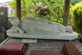 Statue of Sleeping Buddha at Vihara Dharma Giri, Buddhist temple in the village of Pupuan in Tabanan, West Bali, Indonesia Royalty Free Stock Photo