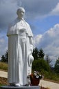 Statue of Slovak bishop Jan Vojtassak, anticommunist catholic priest, controverse due to his actions against Jews Royalty Free Stock Photo