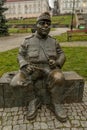 Statue of soldier private Joseph Schweik on market square in Przemysl
