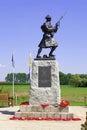 A Statue of soldier ww1 royal highlanders in flanders fields belgium Royalty Free Stock Photo