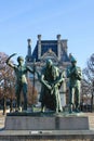 Statue of the sons of Cain in the Tuileries Garden, Paris, France Royalty Free Stock Photo