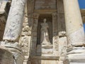 Statue of Sophia in front of Library of Celsus in Ephesus Ancient city