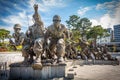 Statue of South Korean war soldiers at the War Memorial of Korea Museum, Seoul Royalty Free Stock Photo