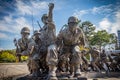 Statue of South Korean war soldiers at the War Memorial of Korea Museum, Seoul Royalty Free Stock Photo