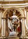 Statue of Spanish Emperor Carlos I in the Cathedral of Burgos, Royalty Free Stock Photo