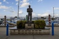 A statue of a sponge diver on the docks at Tarpon Springs, Florida Royalty Free Stock Photo