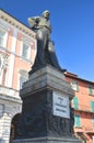 The statue and square of Giuseppe Garibaldi in Pisa, Italy Royalty Free Stock Photo