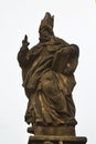 The statue of St. Adalbert on Charles Bridge in Prague, Czech Republic. St. Adalbert.