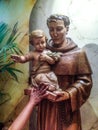 Statue of St. Anthony with baby Jesus