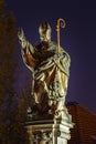 Statue of St. Augustine on Charles bridge, Prague