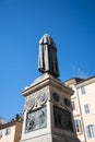 Statue of St Bruno in the Campo di Fiori in Rome Italy