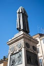 Statue of St Bruno in the Campo di Fiori in Rome Italy