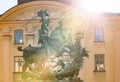 Statue of St. George and Dragon in Stockholm Royalty Free Stock Photo