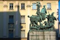 The statue of St. George and the Dragon in Stockholm Royalty Free Stock Photo