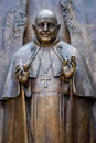 Statue of St Giovanni XXIII in San Pellegrino Lombardy Italy on October 5, 2019