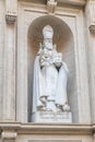 Statue of St. Gregory in Vatican\'s St. Peter\'s Basilica inaguarated in 2005 Royalty Free Stock Photo