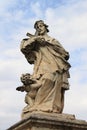 Statue of St. John of Nepomuk in Rome Royalty Free Stock Photo