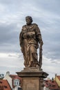 Statue of St. Jude Thaddeus at Charles Bridge - Prague, Czech Republic
