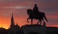 Statue and St Matthias Church, Budapest, Hungary Royalty Free Stock Photo