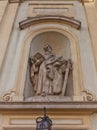 Statue of St Paul of Holy Cross Church in Warsaw, Poland Royalty Free Stock Photo