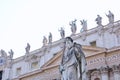 Statue of St. Paul in St. Peter`s Square. Royalty Free Stock Photo