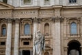Statue of St. Paul in St. Peter`s Square,Vatican, Italy Royalty Free Stock Photo
