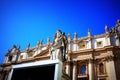 Statue of St. Peter in front of St. Peter`s Basilica Royalty Free Stock Photo