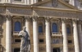 Statue of St. Peter holding the key to heaven at Vatican Royalty Free Stock Photo