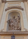 Statue of St Peter of Holy Cross Church in Warsaw, Poland Royalty Free Stock Photo