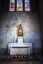 The statue of St. Philomene inside of the Catholic Cathedral in Vienne, France