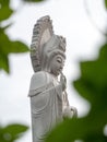 Statue of standing Guanyin or Goddess of Mercy Royalty Free Stock Photo