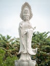 Statue of standing Guanyin or Goddess of Mercy. Royalty Free Stock Photo