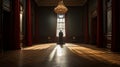 Dramatic Baroque Lighting: A Statue Of Political Minimalism In Gothic Grandeur