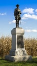 A statue stands guard over an old American Civil War skirmish site at Antietam National Battlefield in Sharpsburg, Maryland.