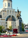 The statue of Stefan Cel Mare,Bacau. Royalty Free Stock Photo