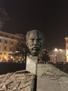 Statue of Stefan Stambolov in Bulgaria Sofia at night