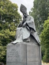 Statue of Stefan Wyszynski by sculptor Andrzej Renes, in front of the Visitationist Church in Warsaw, Poland