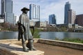 The statue of stevie ray vaughan in austin texas Royalty Free Stock Photo