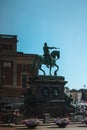 Statue of Swedish king Gustav II Adolf in Stockholm, Sweden Royalty Free Stock Photo