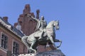 Statue of Tadeusz Kosciuszko monument on Wawel Royal Castle, Krakow, Polan