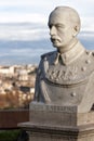 Statue talking heads to Janiculum in Rome, Italy. General Serafini Royalty Free Stock Photo